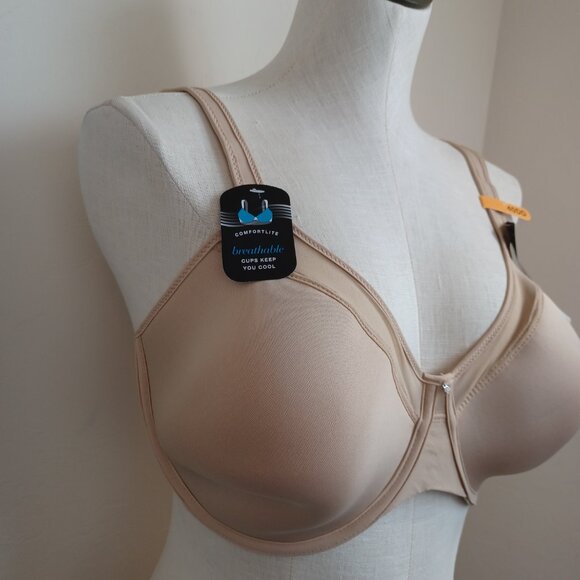 Bali Bra Comfortlite Smoothing Neutral Nude Adjustable Back Strap Women 40DD NEW - Picture 10 of 13